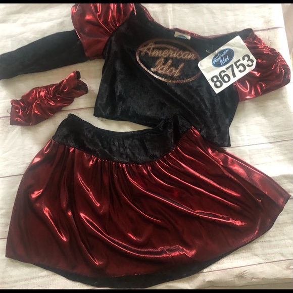 - Retro American Idol kids size 7/8 2 Pc Outfit And Glove - Picture 1 of 4